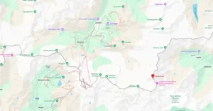 Map of a mountain area showing the project location